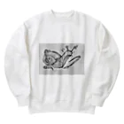 路地裏のほこりくんのえれつむりさん20240130 Heavyweight Crew Neck Sweatshirt