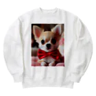 ちわわんのちわわわん Heavyweight Crew Neck Sweatshirt