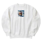 Niina24の白猫探偵の冬休み Heavyweight Crew Neck Sweatshirt