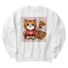 いろいろTOSIVOのピザでも食っとけや！ねこピザパーティーの開催です Heavyweight Crew Neck Sweatshirt