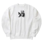 cray299の闘う猫メイド🐾1 Heavyweight Crew Neck Sweatshirt