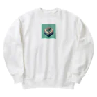 ドット絵調理器具のドット絵「タイマー」 Heavyweight Crew Neck Sweatshirt