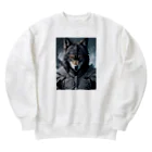 ZZRR12の月夜の守り手 - 狼の守護神 Heavyweight Crew Neck Sweatshirt