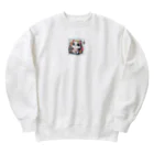 cc-akの可愛いいねこが目を輝かせています！ Heavyweight Crew Neck Sweatshirt