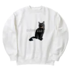 保護猫しじみのキリッ　保護猫しじみ Heavyweight Crew Neck Sweatshirt