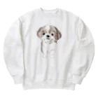 hanapecha_wannyanのシーズーちゃんおすましポーズ Heavyweight Crew Neck Sweatshirt