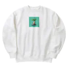 ドット絵調理器具のドット絵「もやし」 Heavyweight Crew Neck Sweatshirt