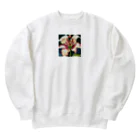 noaru633のドット絵のユリ Heavyweight Crew Neck Sweatshirt