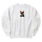 arenahitoのニヒルなチワワ Heavyweight Crew Neck Sweatshirt