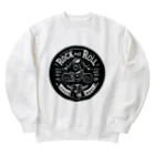 ロック堂のバイクアンドギター Heavyweight Crew Neck Sweatshirt