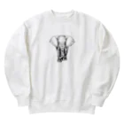 Matsue Hannaのゆうゆうと歩いてくる象 Heavyweight Crew Neck Sweatshirt