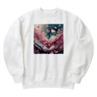 ねこねこねこんのハートさくら Heavyweight Crew Neck Sweatshirt