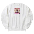 「動物ミリ屋」の読書推進ハム～ Heavyweight Crew Neck Sweatshirt