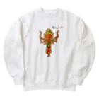 Siderunの館 B2の画伯チックな阿修羅像 Heavyweight Crew Neck Sweatshirt