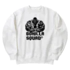 GORILLA SQUAD 公式ノベルティショップのアングリーゴリラビルダー/ロゴ黒 Heavyweight Crew Neck Sweatshirt