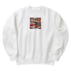 kawaiidoubututatiのいくらおにぎり Heavyweight Crew Neck Sweatshirt