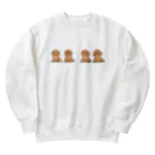 hanappongの4匹のトイプードル Heavyweight Crew Neck Sweatshirt