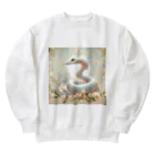 the blue seasonの祝福を運ぶ白蛇 Heavyweight Crew Neck Sweatshirt