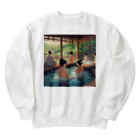 DH＋の江戸時代温泉地での湯治客 Heavyweight Crew Neck Sweatshirt