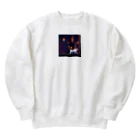 猫のくつろぎ空間の探検家 のら猫 -SASUKE- Heavyweight Crew Neck Sweatshirt