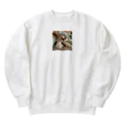 癒やされショップの癒やされるにゃ Heavyweight Crew Neck Sweatshirt