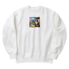 taiseibowのネコ＆富士山 Heavyweight Crew Neck Sweatshirt