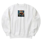 アートフル・メッセンジャーの金運招福金魚様 Heavyweight Crew Neck Sweatshirt