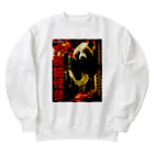 中華呪術堂（チャイナマジックホール）の【昭和特撮ポスター風】大怪獣パンダ現る Heavyweight Crew Neck Sweatshirt