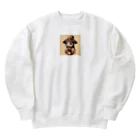 戦国時代マニアのデフォルメ足利義政君 Heavyweight Crew Neck Sweatshirt