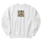 MEGROOVEのほのぼの仲間 Heavyweight Crew Neck Sweatshirt