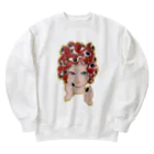 あやしいおばさん くろまめさんのガラナちゃん Heavyweight Crew Neck Sweatshirt