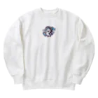 音楽ルー106のシマエナガ Heavyweight Crew Neck Sweatshirt