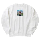 なお（ｻﾗﾘｰﾏﾝ）＠AI使って情報発信中の迷子で困った＠サラリーマン Heavyweight Crew Neck Sweatshirt