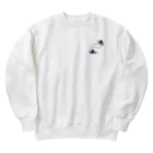 Jasmine工房のlucky stuffed animal   猫&赤薔薇 Heavyweight Crew Neck Sweatshirt