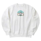 音楽ルー106のシマエナガ Heavyweight Crew Neck Sweatshirt