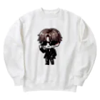 Taki_Workの泣き男くん Heavyweight Crew Neck Sweatshirt