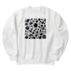 AIモノクロデザインのモノクロ宇宙 Heavyweight Crew Neck Sweatshirt