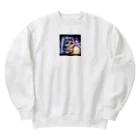 katohkouchiの光導の探求者、好奇心旺盛な猫 Heavyweight Crew Neck Sweatshirt