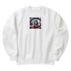 宇宙屋さんの宇宙服ネコ Heavyweight Crew Neck Sweatshirt