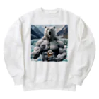 george-weblogの白クマッチョ Heavyweight Crew Neck Sweatshirt