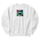 t96373456の未確認飛行物体 Heavyweight Crew Neck Sweatshirt