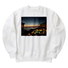 ウエディング♡カップルグッズの南国のサンセットビュー Heavyweight Crew Neck Sweatshirt