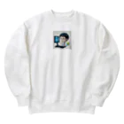 なお（ｻﾗﾘｰﾏﾝ）＠AI使って情報発信中の株価チェック中＠サラリーマン Heavyweight Crew Neck Sweatshirt