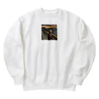 Rabbitのアート風　リスちゃんの叫び？！ Heavyweight Crew Neck Sweatshirt