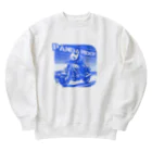 kazu_gのパンダライダー!(ブルー) Heavyweight Crew Neck Sweatshirt