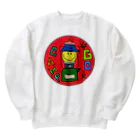 aloha_world_in_circleのGo CAMP Red Heavyweight Crew Neck Sweatshirt