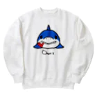 Our.s SUZURI店のヤミーヤミーシャーク Heavyweight Crew Neck Sweatshirt