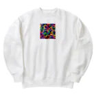 Rabbitのカラフルゴリラ集合！アート作品風 Heavyweight Crew Neck Sweatshirt