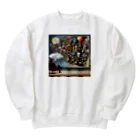 hirokikojimaの自分の内面と向き合っている紳士 Heavyweight Crew Neck Sweatshirt