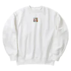 masa0801_のかわいい動物達4 Heavyweight Crew Neck Sweatshirt